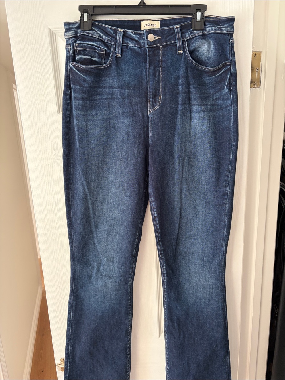 L'AGENCE Womens Indigo Straight-Leg Jeans